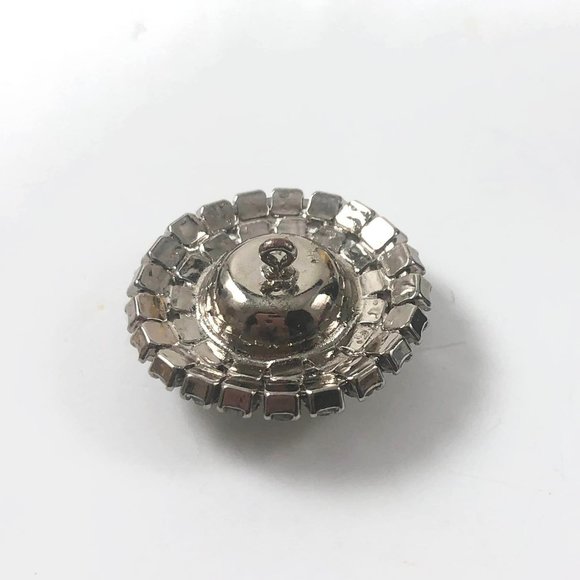 Vintage Multi Prong Set Rhinestones Dress Ornament Decoration Accent Button - Picture 2 of 5